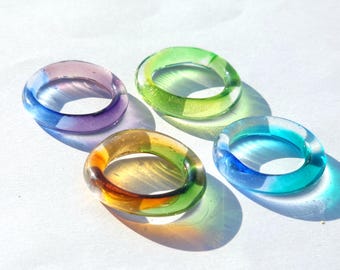 Nature Inspired Glass Ring | Colorful Minimalist Jewelry