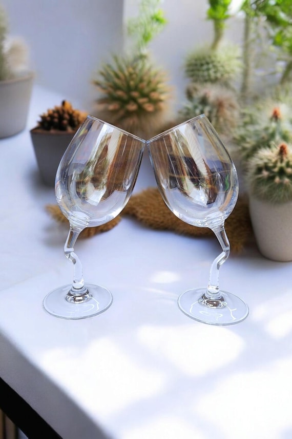 Artistic Stem Wine Glass  Small, Hand-Modified, Unique