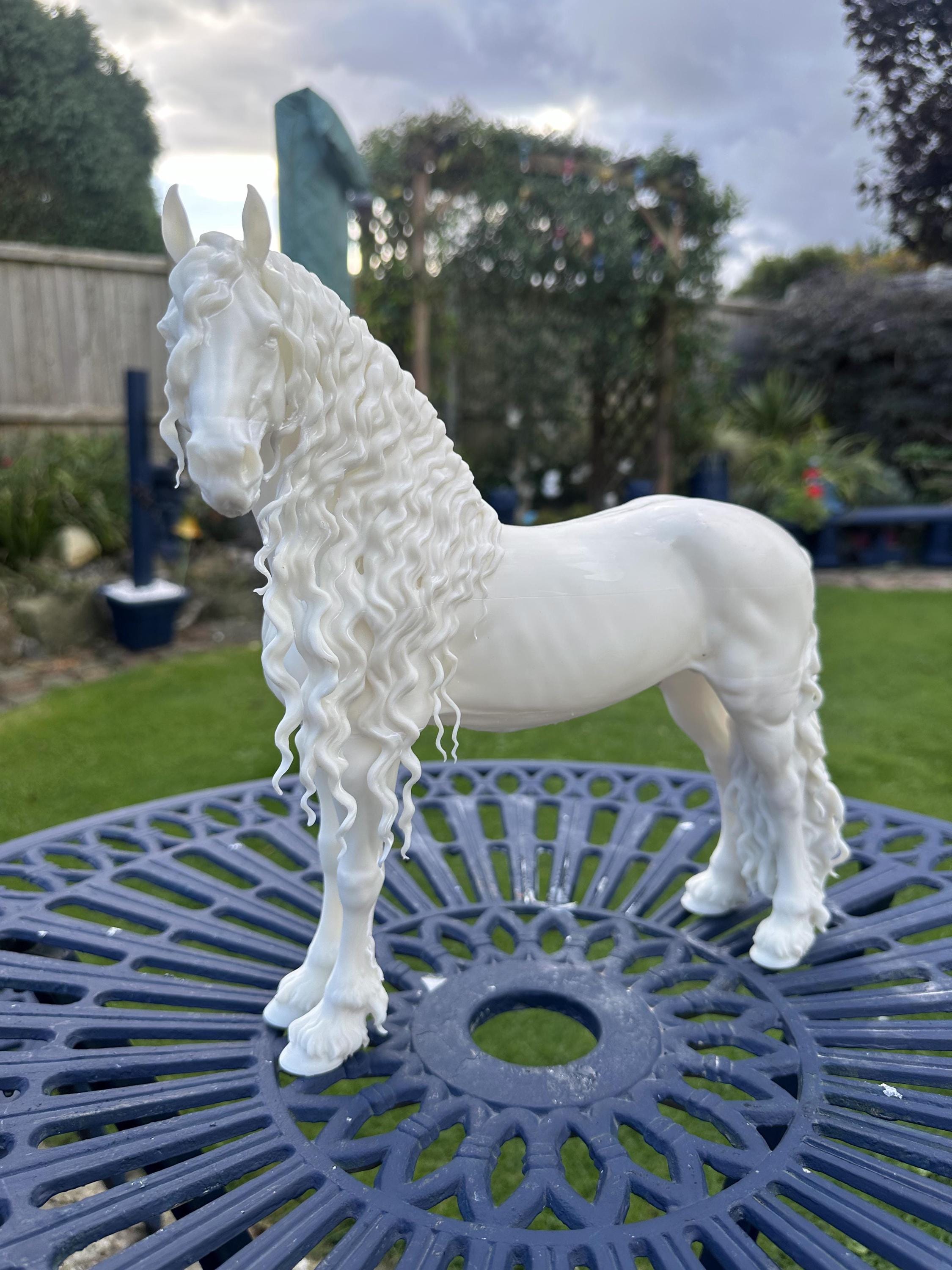 Friesian Horse | Unpainted ABS White Resin - Etsy