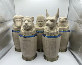 Egipskie urny kanopskie – Mumia – w pełni ukończone – artefakt muzealny wydrukowany w technologii 3D