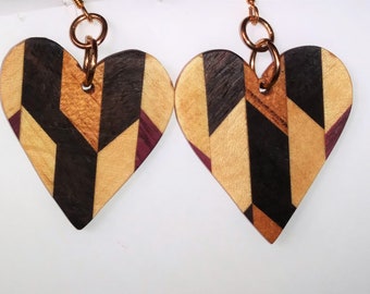 My Mosaic Love - Wooden Earrings