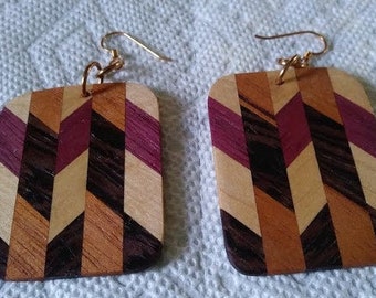 Mini Saramacca - Wooden Earrings