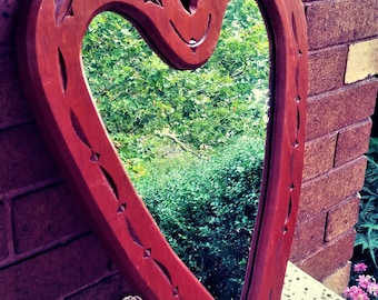 Heart of the Woods Mirror - carved frame