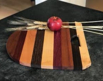 Cutting  Serving Boards - colored woods half round