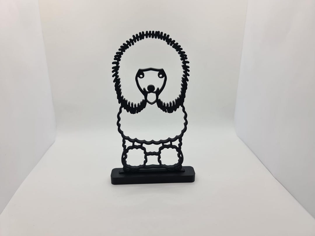 Poodle Line Art Model - Etsy