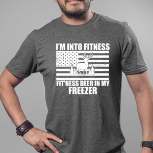 Fitness Deer Hunting Dad Shirt: Funny Husband Gift