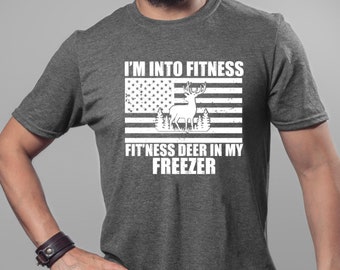 Fitness Deer Hunting Dad Shirt: Funny Husband Gift