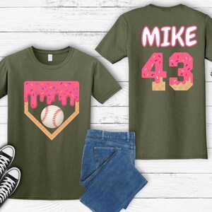 Personalized Baseball Drip Shirt: Custom Birthday Tee, Youth Sports Gift