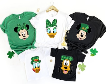 Disney St Patrick's Day Shirt, Mickey And Friends St Paddys Shirt, Disney 2025 Holiday Shirt, Pluto Tee, Goofy Tee, Daisy Tee, Donald Tee