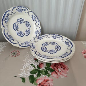 Set of 4 Vintage Digoin Sarreguemines “Cordoue” Dessert Plates – Made in France