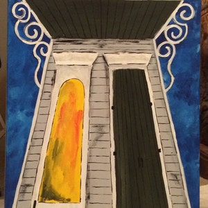 Nightime in New Orleans Shotgun House