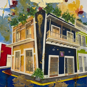 Old San Juan Painting, Viejo San Juan Pintura, Old San Juan Photo