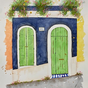 Old San Juan Art, Viejo San Juan Arte, San Juan Painting, Puerto Rico Original Art