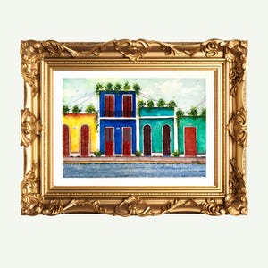 Old San Juan Painting, Old San Juan Wall Art, San Juan Watercolor, Puerto Rico Art, Puerto Rico Souvenir, Puerto Rico Gift, San Juan Print