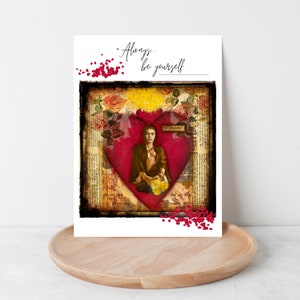 Sei immer du selbst Grußkarte; Special Message Grußkarte; Custom Made Grußkarte; Original Kunst Grußkarte; Frida Kahlo Karte