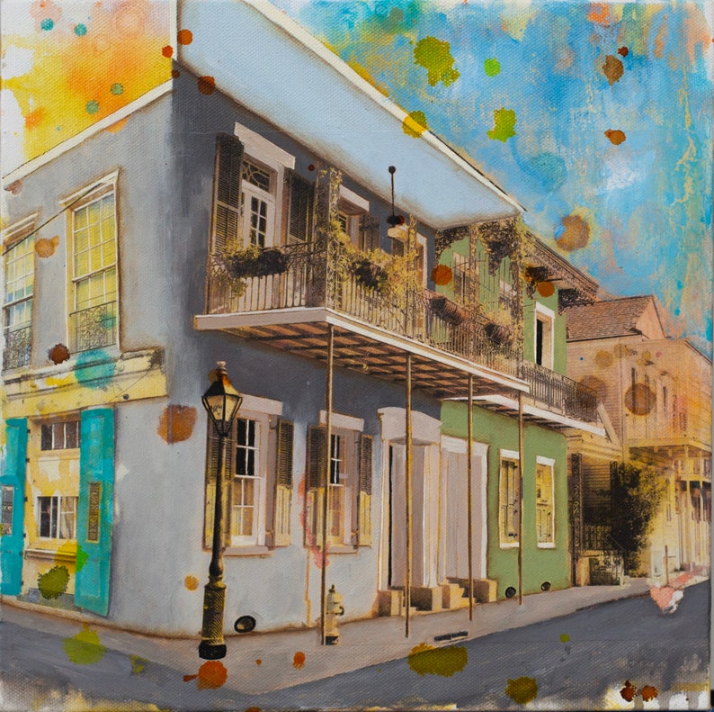 New Orleans Painting, New Orleans Street Corner Painting, New Orleans
