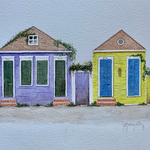 New Orleans French Quarter Creole and Shotgun House Painting