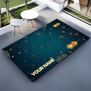 Personalized Prayer Mat: Ramadan Gift, Muslim Carpet