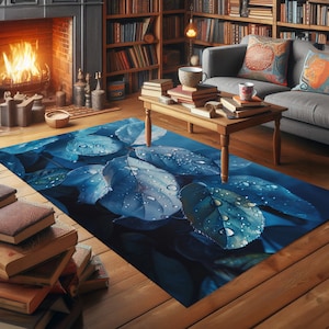 Floral Area Rug: Modern Non-Slip Blossom Carpet