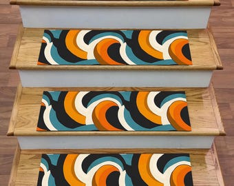Colorful Stair Rugs: Modern Non-Slip Stairway Decor