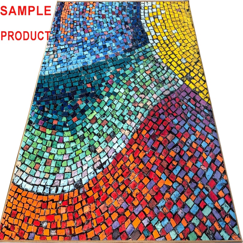 Stone Path Rug Stone Patterned Outdoor Rug: Washable Non-slip Patio Carpet - Etsy