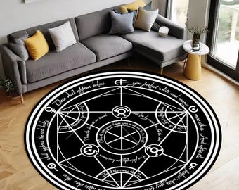 FMA Transmutation Circle Rug: Anime Full Metal Alchemist Non-Slip Carpet