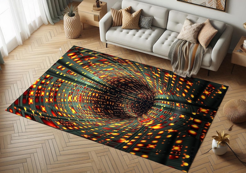 3D Vortex Illusion Rug: Non-slip Velvet Area Rug - Etsy