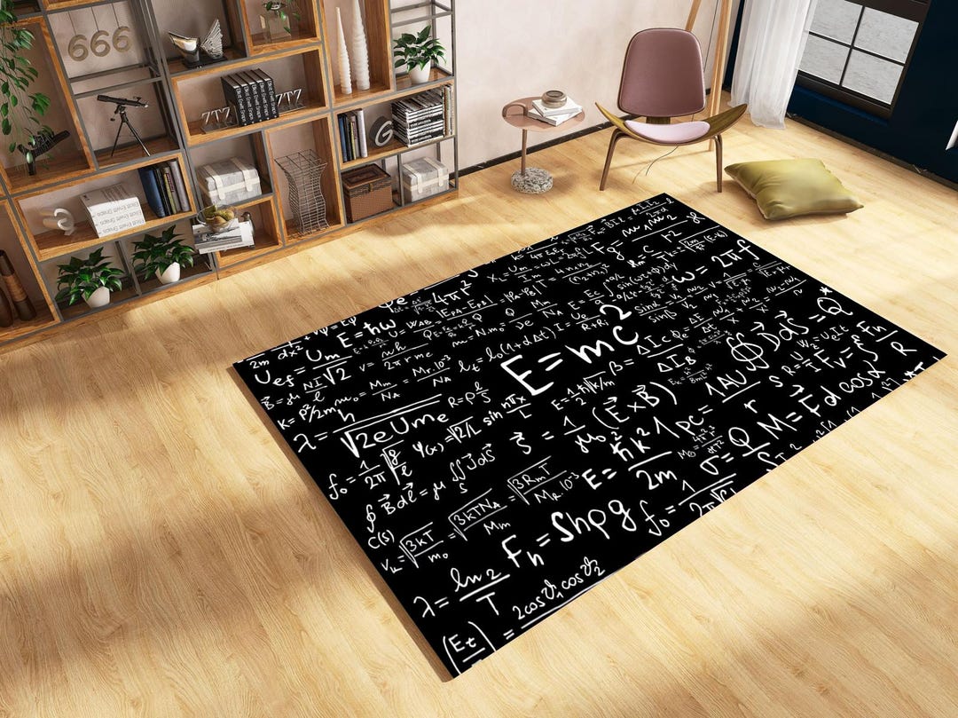 A Science Lab Rug Physics Formula Rug: Educational Science Knowledge Rug - Etsy