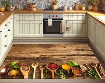Vivid Kitchen Rug: Non-Slip, Colorful Printed Area Rug