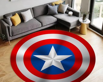 Captain America Shield Rug: Modern Kids Room Decor
