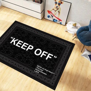 Best Seller Keep Off Rug Black, Rugs For Bedroom, Designer Rug, Keep Off Rug, Fan Carpet, Cool Rugs, Home Decor Rug, Area Rugs, Themed Rugs