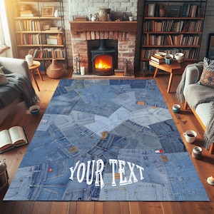Jeans, Denim Rug, Jean Pattern, Jeans Rug, Custom Rug, Blue Jean, Blue Rug, Cool Rugs, Ruggable Rug, Rugs For Living Room, Non Slip Rug,