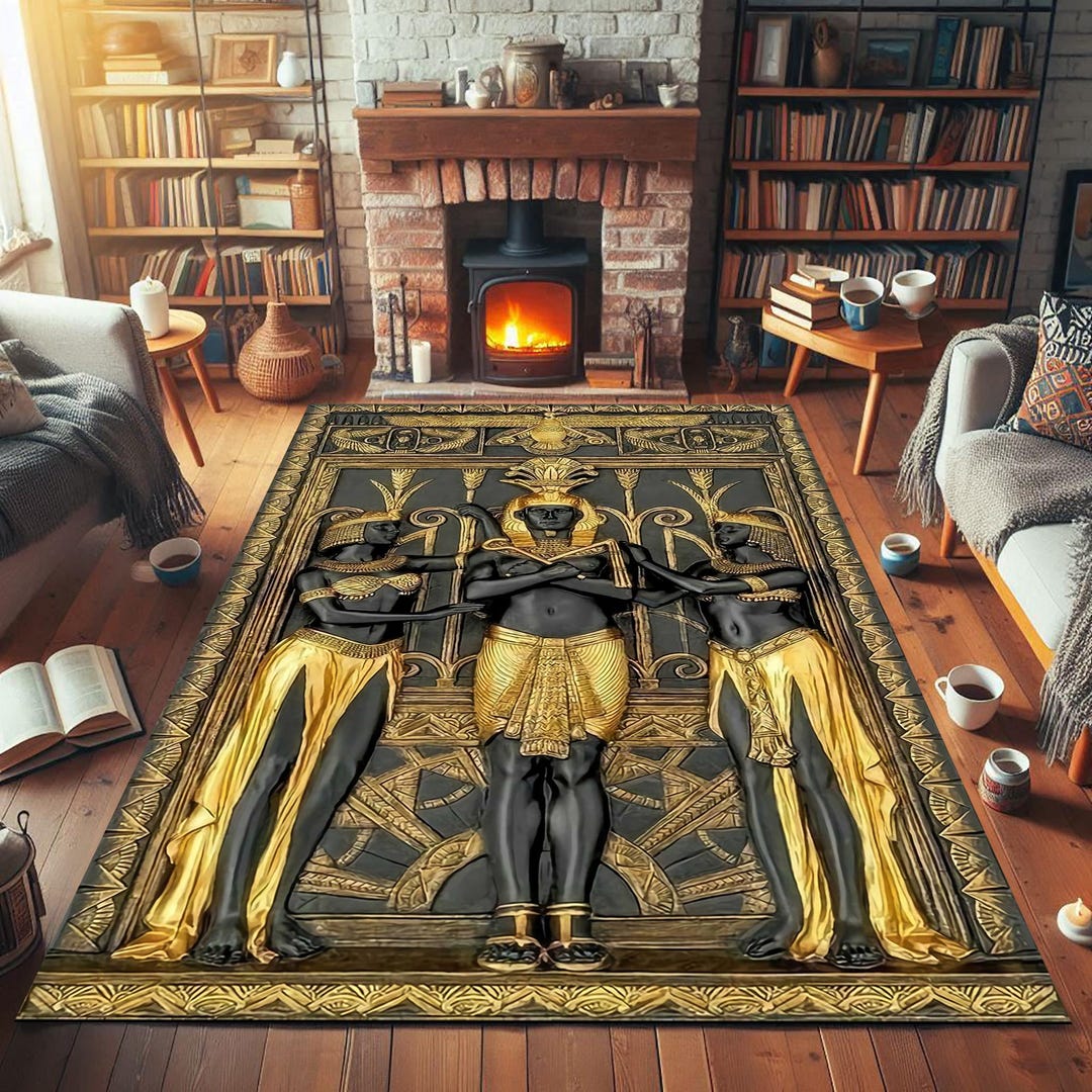 Egyptian Rug, Ancient Rug, Hieroglyph Rug, Egyptian Decor, Anubis Rug ...