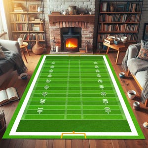 Football Coart Rug, Soccer Rug, American Football Rug, Sports Rug, Custom Team Rug, Washable Rug, Gift For American Football Lover, Boy Room