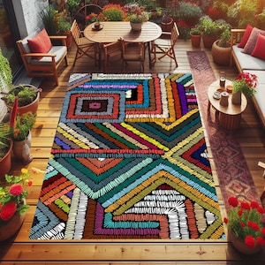 Outdoor Rugs for Patio,Poolside Rugs,Garden Decoration,Outdoor Decor,Entry Way Rug,Ruggable Rug,Outdoor Carpet,Garden Rug,Gift For Home