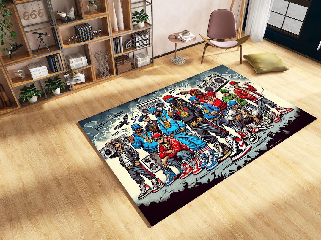 Hip Hop Rug Hip Hop Legends Collage Rug: Music Room Decor - Etsy