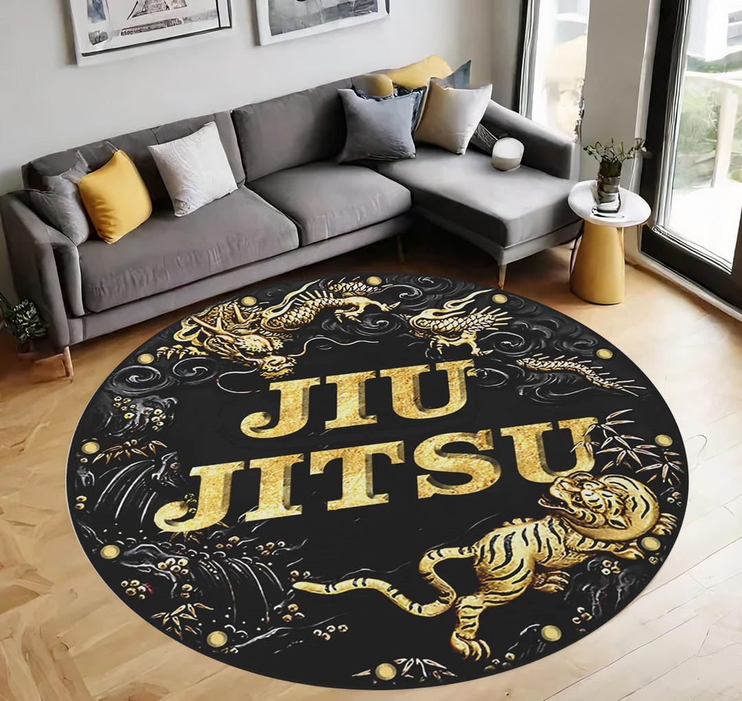 Dojo Rug Texture Jiu Jitsu, Ju Jutsu BJJ, Jiu Jitsu Rug, Sports Rug, Epic Battle Round ...
