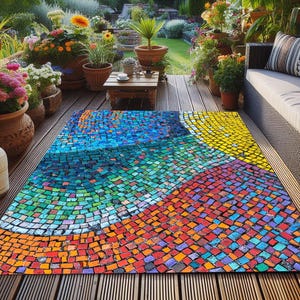Garden Decoration,Outdoor Decor,Poolside Rugs,Entry Way Rug,Ruggable Rug,Outdoor Rugs for Patio,Outdoor Carpet,Garden Rug,Gift For Home