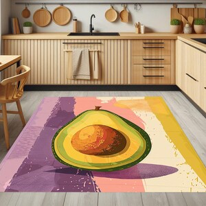 Avocado Kitchen Mat: Non-Slip Colorful Kitchen Rug