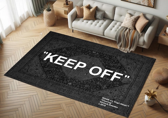 Keep Off Black Rug: Custom Rug, Designer Rug, Cool Rugs, Keep Off,  Home Decor Rug, Area Rugs, Fan Carpet, Rugs For Bedroom, Gift For Him