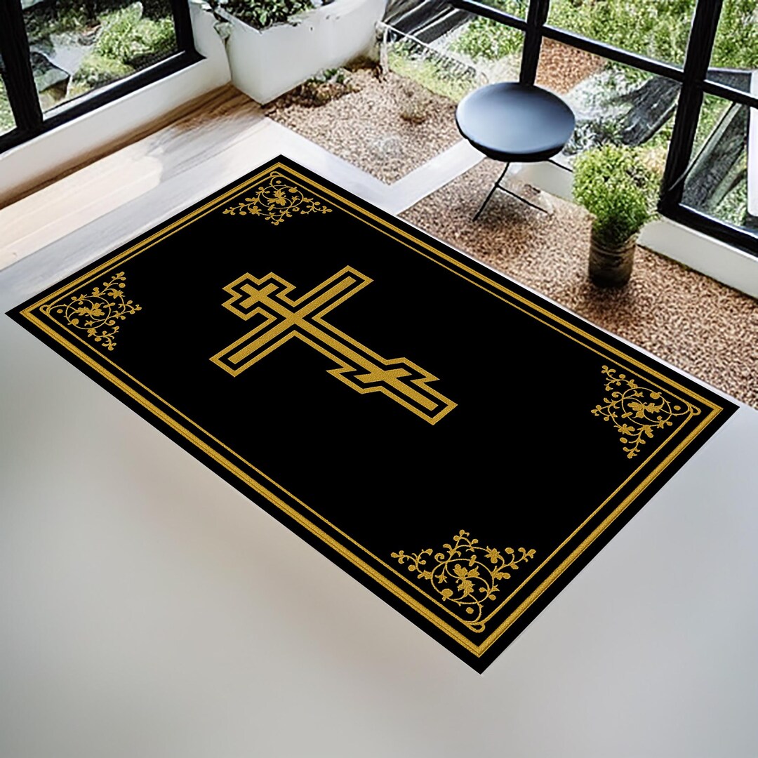 4 Variation Personalized Christian Prayer Rug: Jesus & Cross Design - Etsy