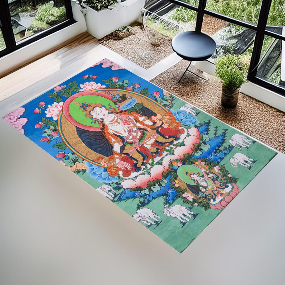 Tathagatas Buddha Rug, Buddhist Prayer Mat, Buddha Rug, Tibetan Thangka ...