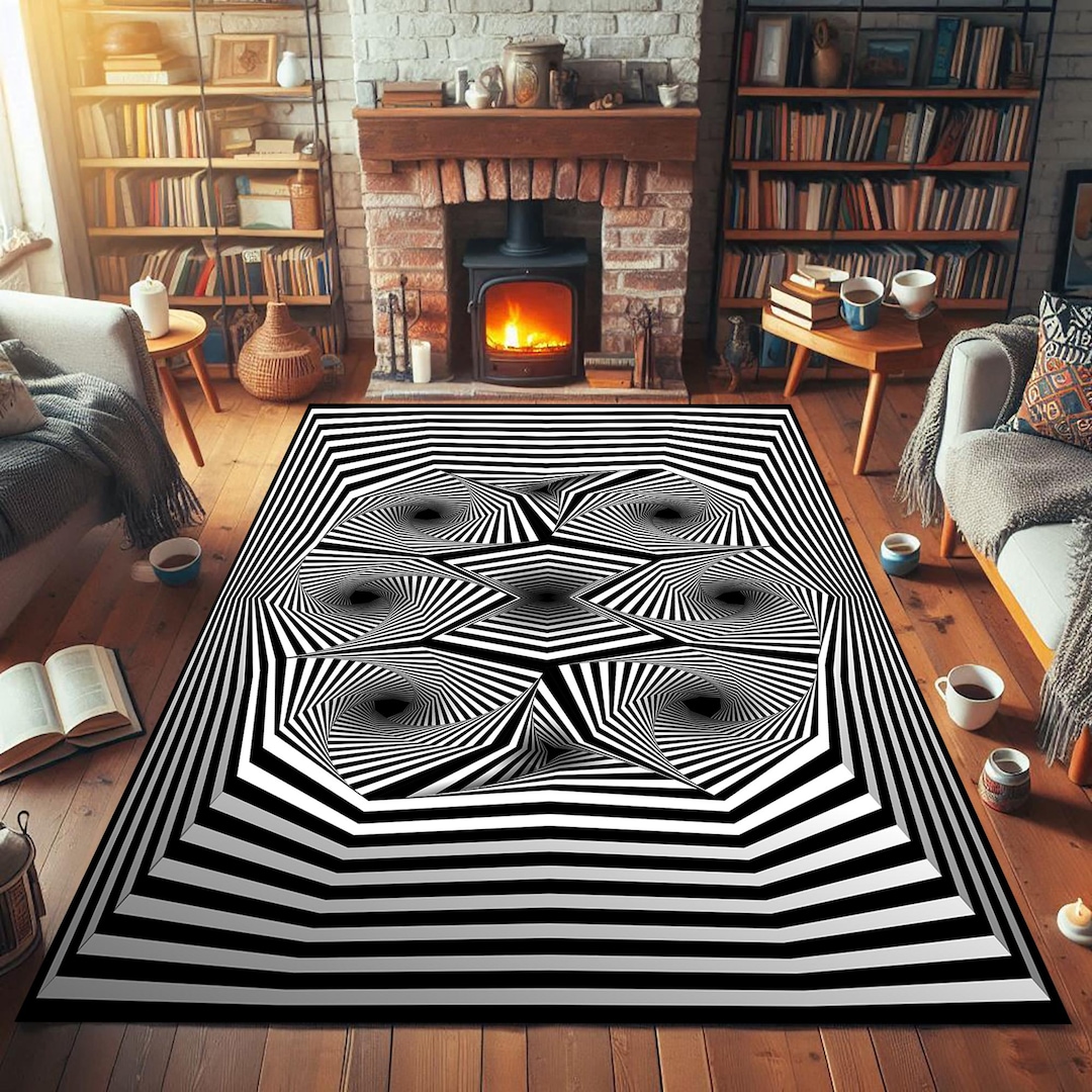 3d Pattern Rugs Illusion Vortex Rug,optical Illusion Rug,3d Illusion Rug,floor Rug,3d ...