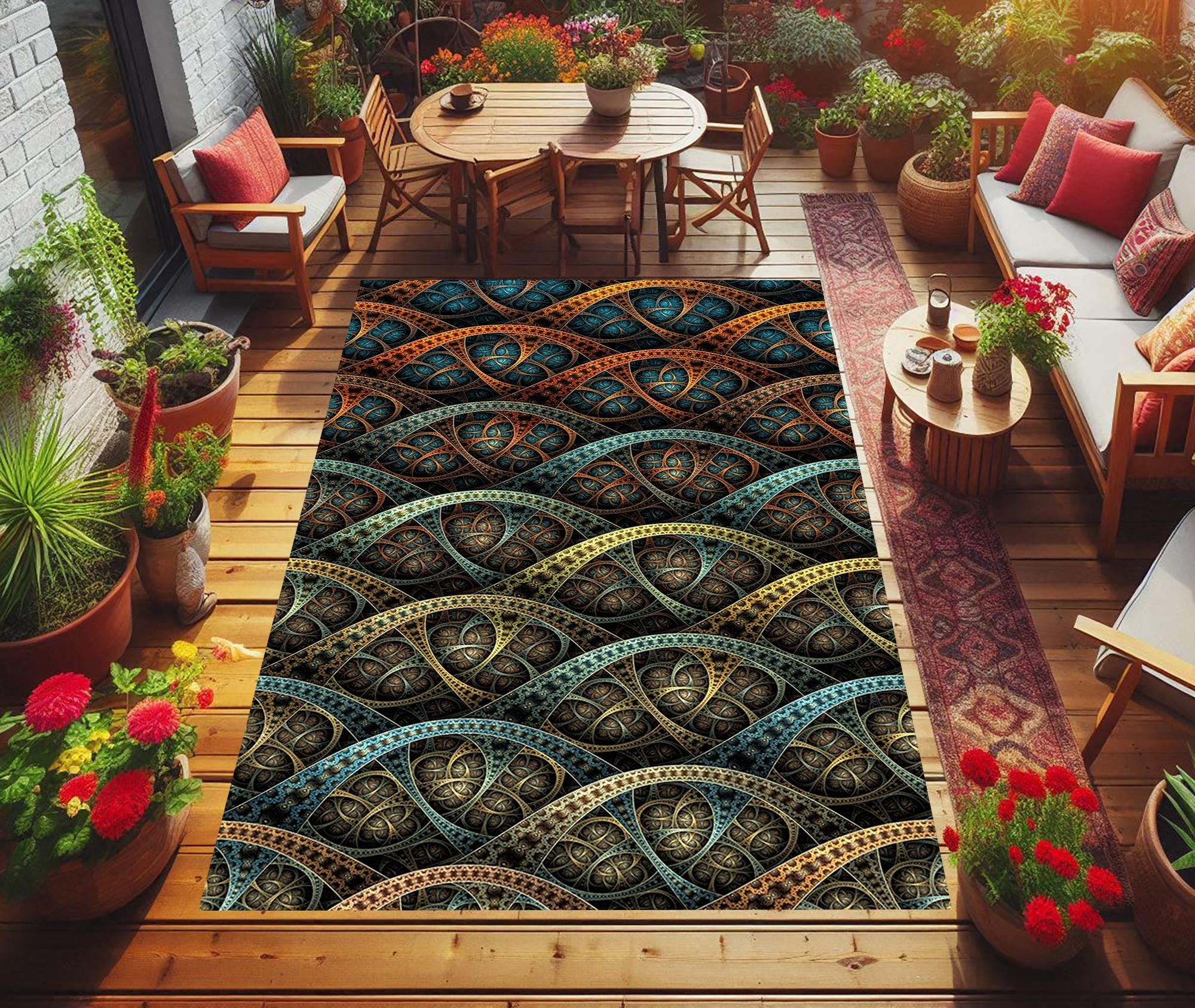 Garden Decoration,Outdoor Decor,Outdoor Rugs for Patio,Poolside Rugs,Entry Way Rug,Ruggable Rug,Outdoor Carpet,Garden Rug,Gift For Home