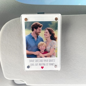 Custom car accessory gift for dad Photo Car Visor Clip  Father&#39;s Day Gift unique dad gift custom photo gift fathers day idea dad gifts