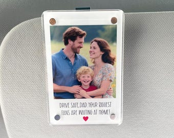Personalized Photo Car Visor Clip - Acrylic Gift for Dad