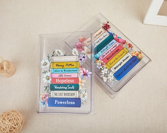 Personalized Acrylic Book Vase, Eco-Friendly Shelf Decor, Gift for Book Lover