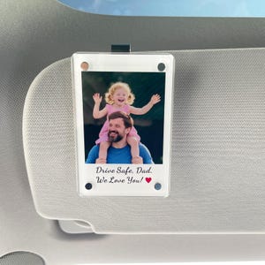 Personalized Photo Car Visor Clip,Dad Gifts,Gift for Dad,custom photo gift,car accessory gift,Dad car accessory Gift,meaningful gift for dad
