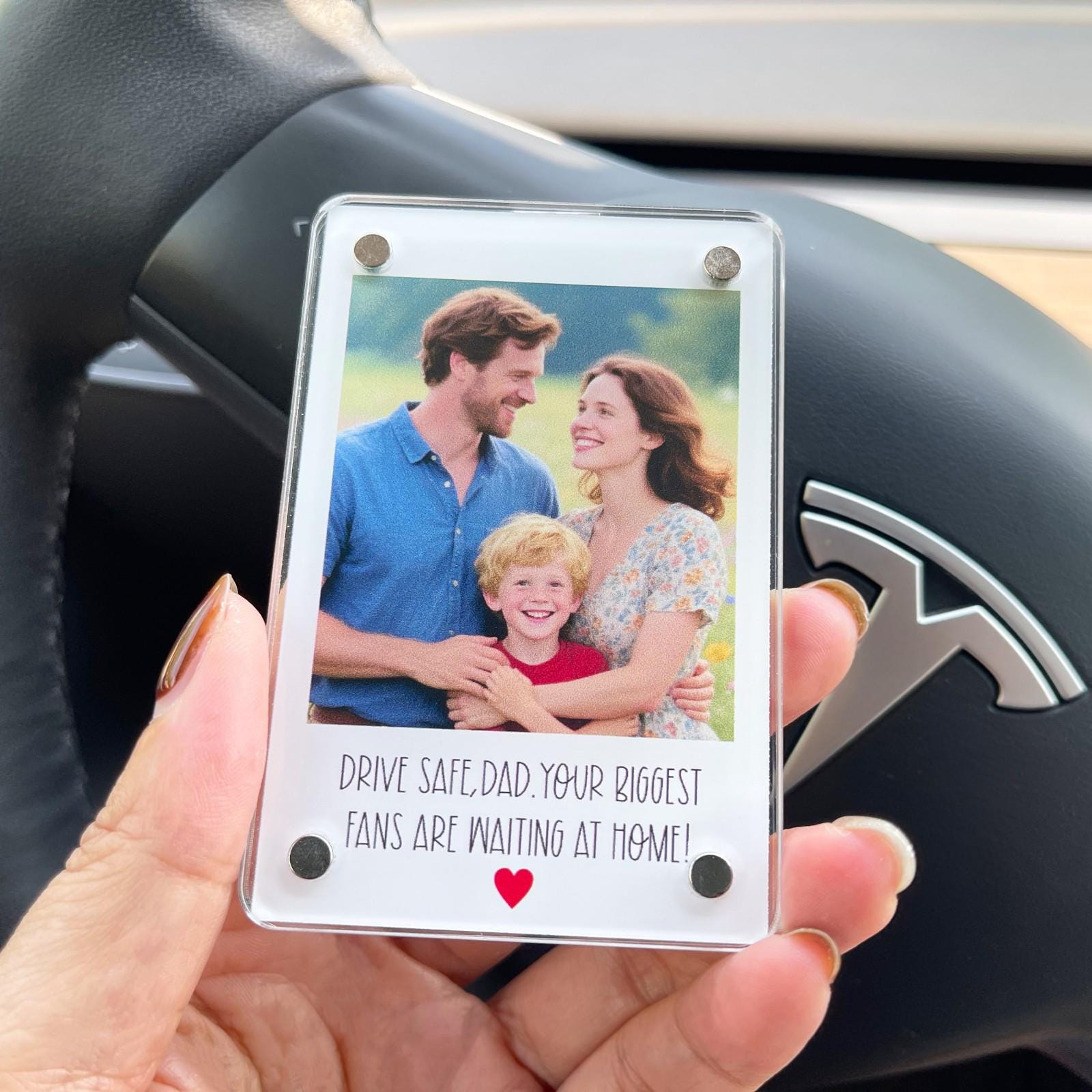 ANIS·KEAAR Car Visor Photo Frame With Clip - Sun Visor Picture Holder For Dad, Mom, New Drivers | Fathers Day Gift