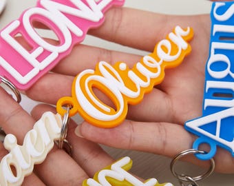 Personalized Acrylic Name Keychain | Custom Bag Tag
